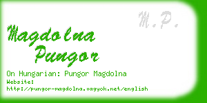 magdolna pungor business card